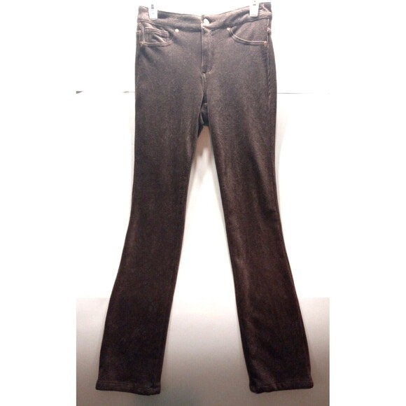 Corduroy Look Gloria Vanderbilt Size 6P Vickie Medium Rise Skinny Dark Brown - Picture 1 of 9